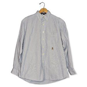 Tommy Hilfiger Long Sleeved Striped Button Down Shirt Neck 16